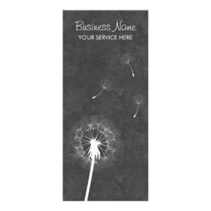 Stylish Chalkboard Dandelion Rack Cards
