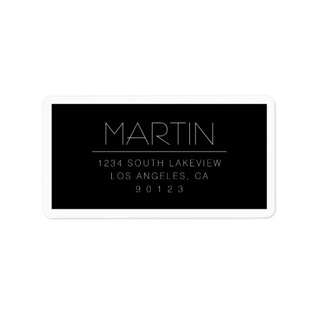 Stylish Changeable Text w/Border Label (Front)