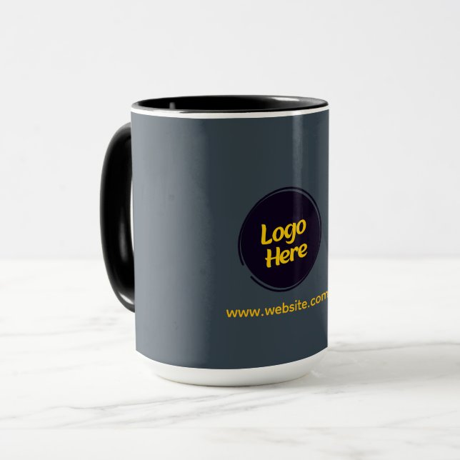 Stylish Charcoal Grey Mug (Front Left)