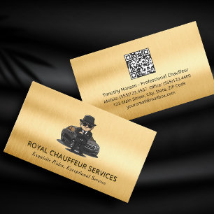 Stylish Chauffeur Professional Limo Driver Business Card