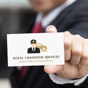 Stylish Chauffeur Professional Limo Driver Business Card