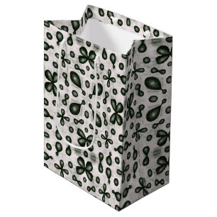 Stylish Chemistry Pattern In Black And White Medium Gift Bag