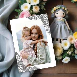 Stylish Cherished Flower Girl Lace Corner Photo