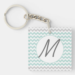 Stylish Chevron Monogram Key Chain