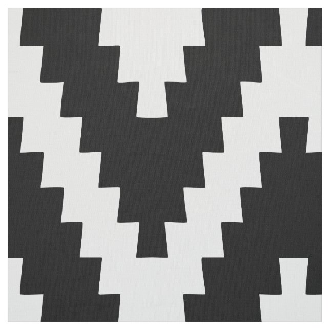 Stylish Chevron Pattern Black White Sewing Fabric (Swatch)