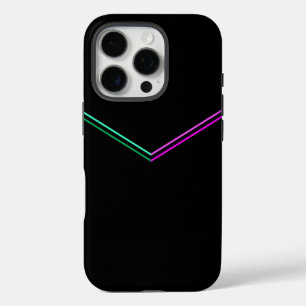 Stylish Chevron Pattern Design on Black  iPhone 16 Pro Case