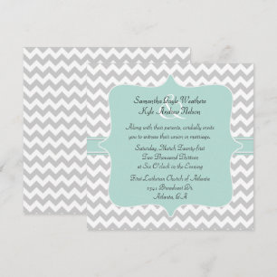 Stylish Chevron Square Wedding Invitation