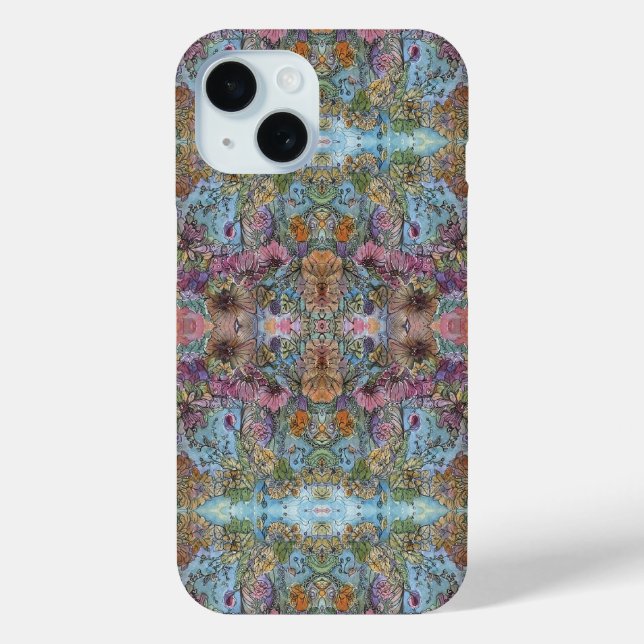 Stylish Chic Flower Garden Watercolor Painting Case-Mate iPhone Case (Back)