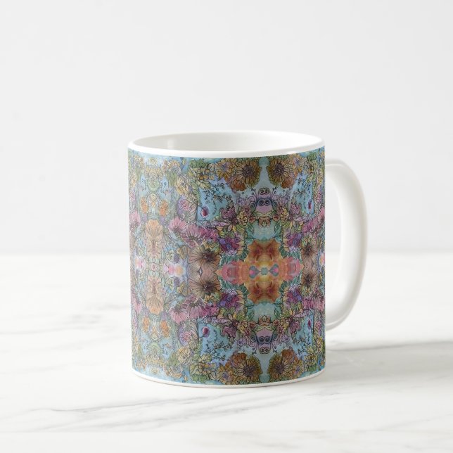 Stylish Chic Flower Garden Watercolor Painting  Coffee Mug (Front Right)