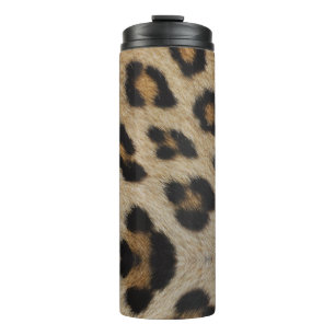Stylish chic leopard fur animal print pattern fun thermal tumbler