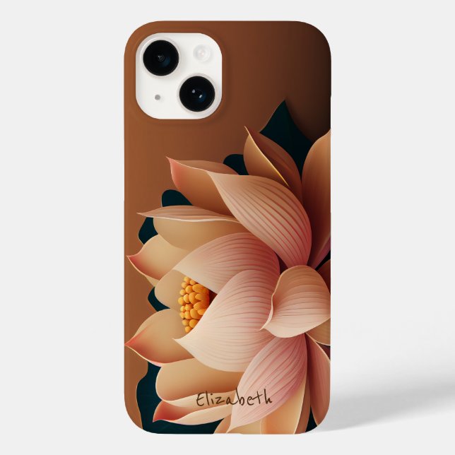 Stylish Chic Lotus Flower Case-Mate iPhone Case (Back)