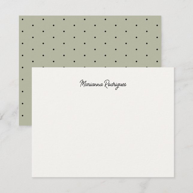 Stylish Chic Monogrammed Card (Front/Back)