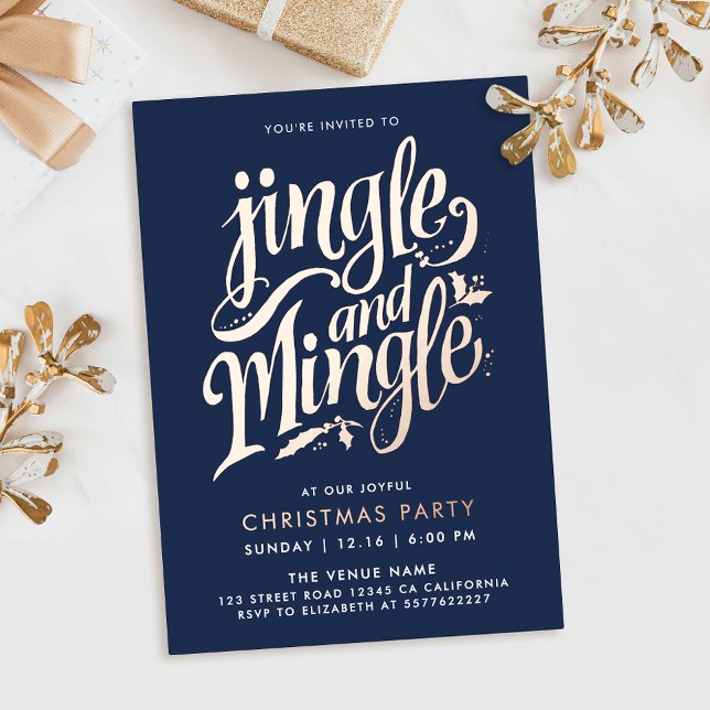 Stylish Chic Navy Blue Business Christmas Script (Creator Uploaded)