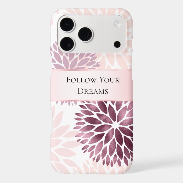 Stylish Chic Pink Floral  (Back)