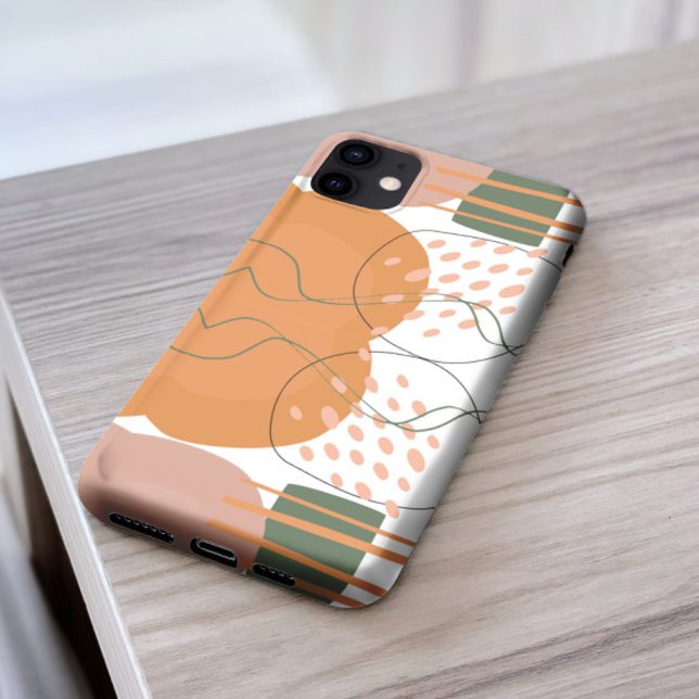 Stylish chic Pink green Abstract pattern aesthetic Case-Mate iPhone Case (Creator Uploaded)