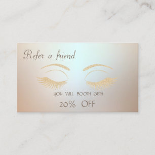 Stylish Chic,Stylish,Glitter Lashes  Referral Card