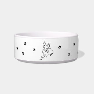 Stylish Chihuahua: Personalised Line Art Decor Bowl