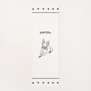 Stylish Chihuahua: Personalised Line Art Yoga Mat