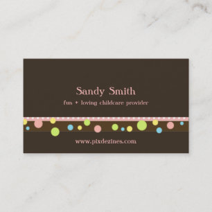 Stylish childcare business cards