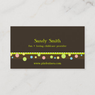 Stylish childcare business cards