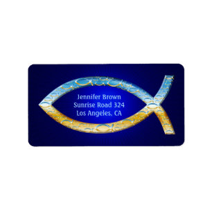 Stylish Christian Fish   share your Faith Label