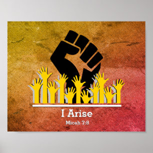 Stylish Christian I ARISE Micah 7:8 Motivational Poster