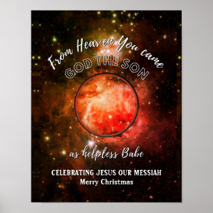 Stylish Christian Nativity HELPLESS BABE Christmas Poster