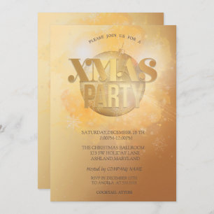 Stylish Christmas Ball Company Christmas Party Invitation
