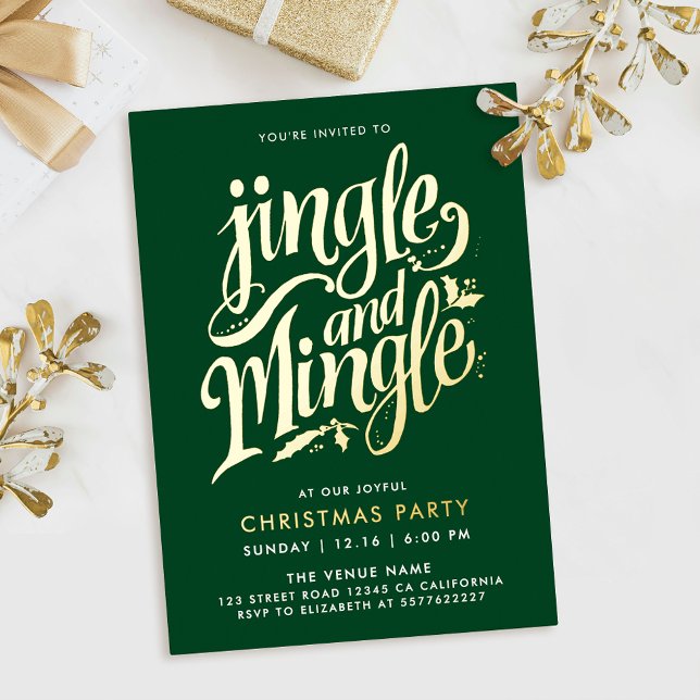 Stylish Christmas Forest Green And Gold Script (Creator Uploaded)