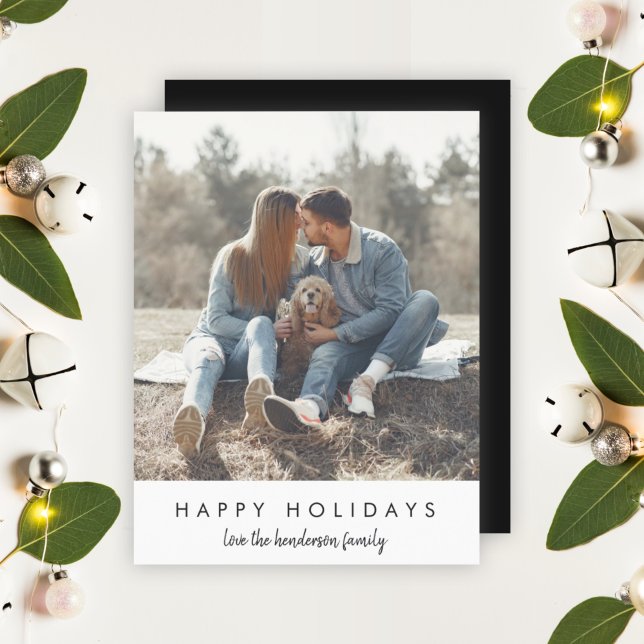 Stylish Christmas | Modern Trendy Minimal Photo Holiday Card (Creator Uploaded)