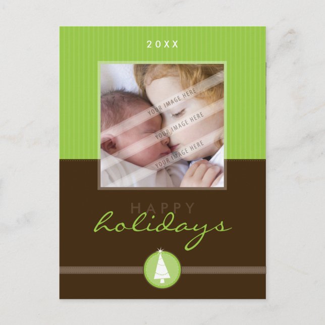 STYLISH CHRISTMAS POSTCARD :: stripedstitch 6P (Front)