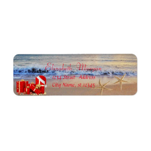 Stylish ,Christmas Presents,Beach Return Address Label