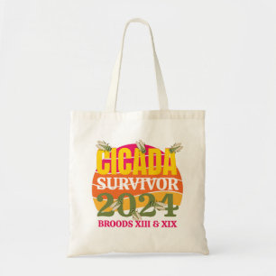 Stylish CICADA SURVIVOR 2024 Broods XIII XIX Tote Bag