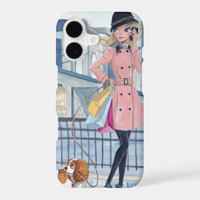 Stylish City Girl Fashion Illustration (Back)