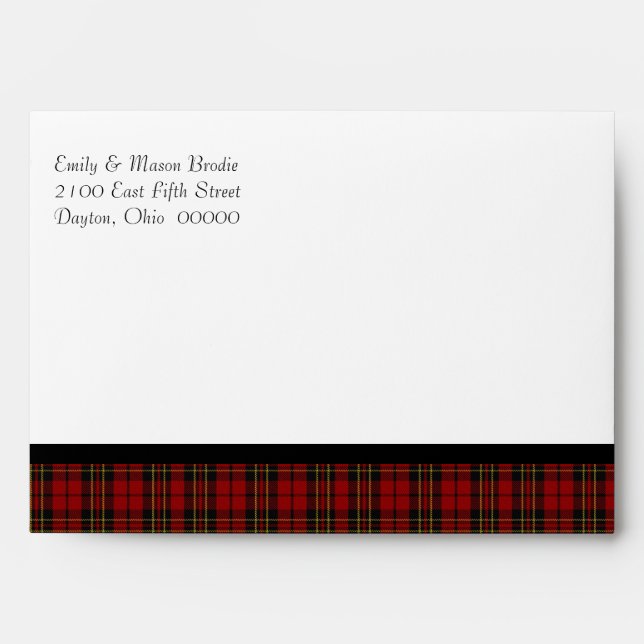 Stylish Clan Brodie Custom Envelope (Front)