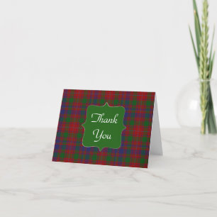 Stylish Clan MacIntyre Plaid Thank You Card