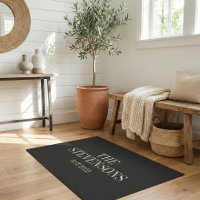 Stylish Classic Family Last Name Est Date Black