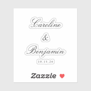 Stylish Classic Script Elegant Wedding Custom