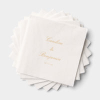 Stylish Classic Script Elegant Wedding Custom Gold