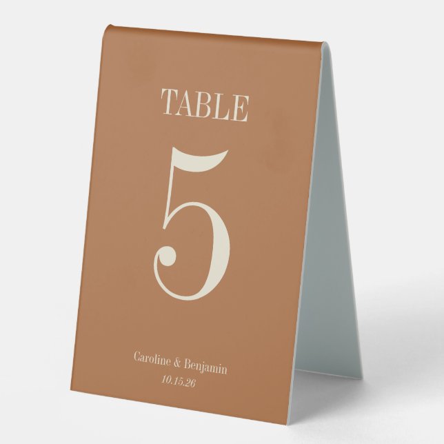 Stylish Classic Terracotta Elegant Simple Wedding (Front)