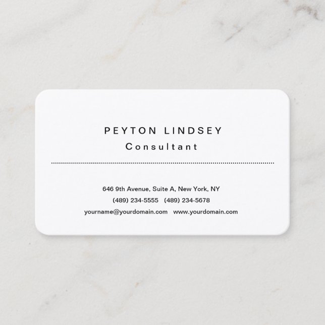 Stylish Classical Professional Design Silk Business Card (Front)