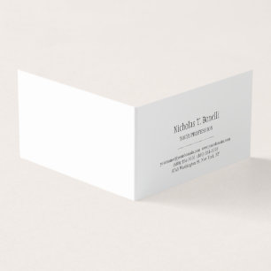 Stylish Classical White Elegant Plain Simple Card