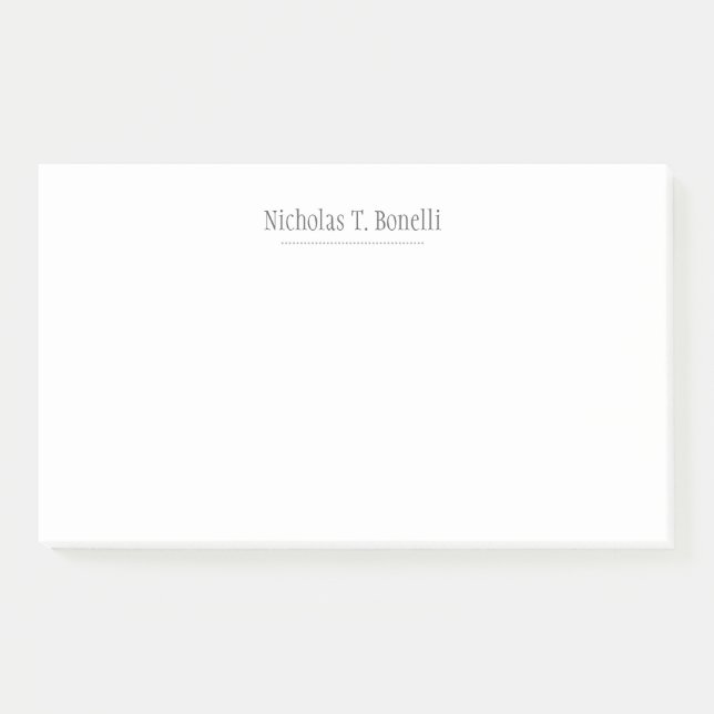 Stylish Classical White Elegant Plain Simple Post-it Notes (Front)