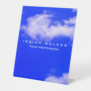 Stylish Classy Plain Unique Special Blue Sky Pedestal Sign