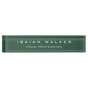 Stylish Classy Plain Unique Special Green Colour Nameplate