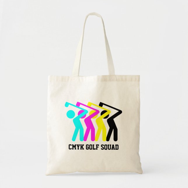 Stylish CMYK Golf Tote Bag (Front)