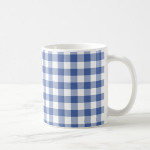 Stylish Coffee Mug, Dark BlueCheck Gingham Mug