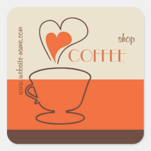 Stylish Coffee Shop Sticker