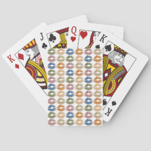 Stylish Colorful Lips Playing Cards