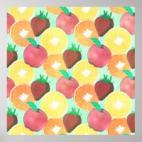 Stylish Colorful Summer Fruits Design